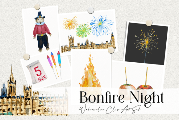 Bonfire Night Illustrations for Local Brands