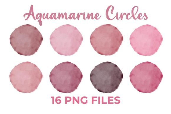 Burgundy Watercolor Circles Illustrations