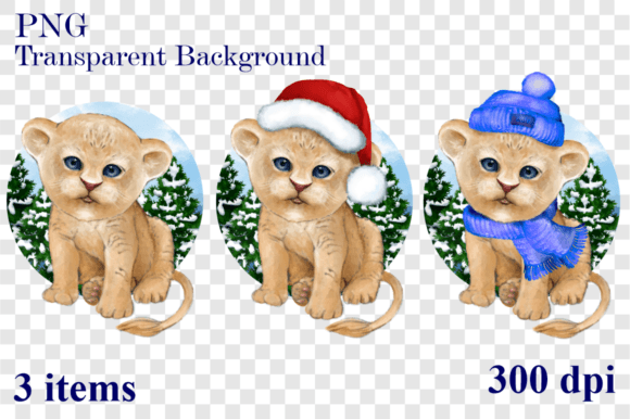 Cute Cartoon Lion Cub Watercolor PNG Review