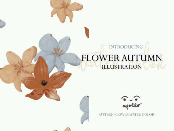 Pattern Flower Watercolor SET04: Brand Illustrations