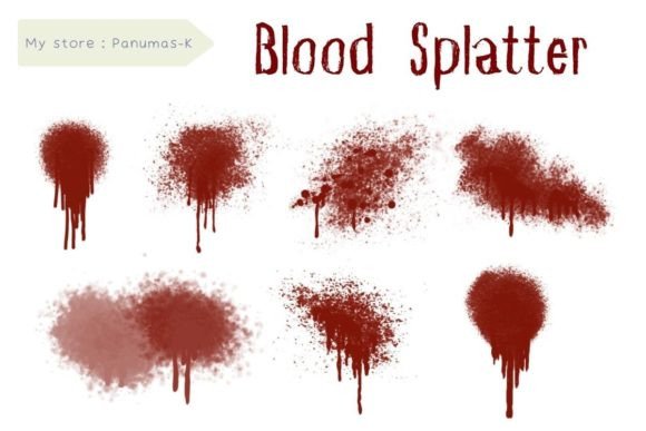 Watercolor Blood Splash Illustrations Review