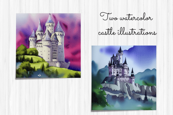 Watercolor Castle Illustrations for Blogs