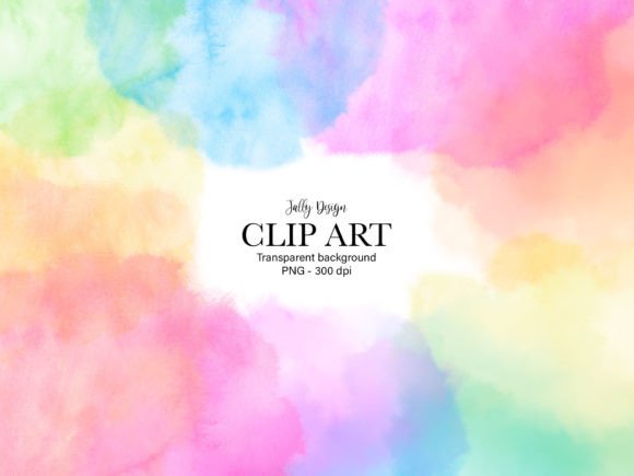Watercolor Color Smudges Clip Art & Illustrations