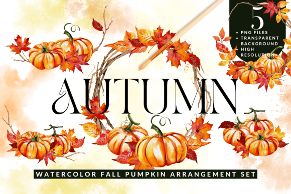 Watercolor Fall Pumpkin Arrangement Set Review