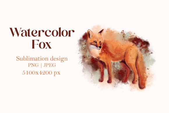 Watercolor Fox Painting for Local Branding
