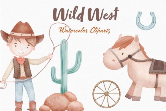 Wild West Watercolor Clipart Cowboy PNG Review