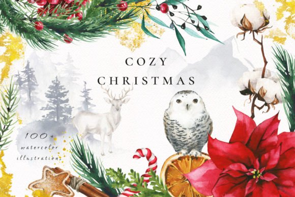 Winter Watercolor Clipart Illustrations Review