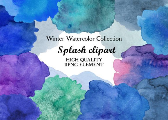 Winter Watercolor Splashes Illustrations Review